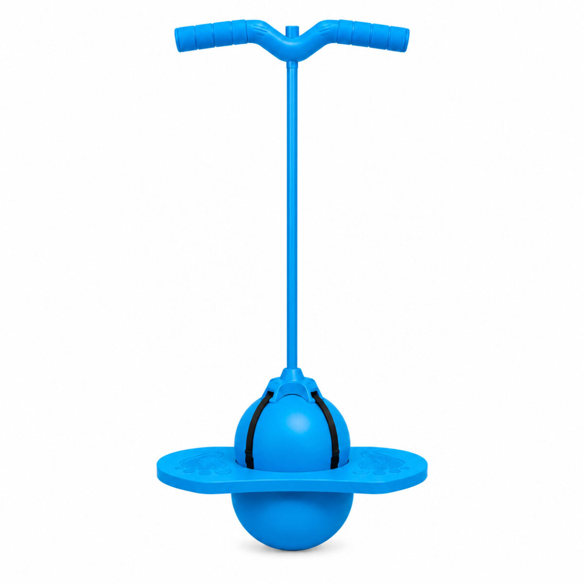 Pelota Pogo Saltarín Infantil Con Asas Base Inflador - Celeste 