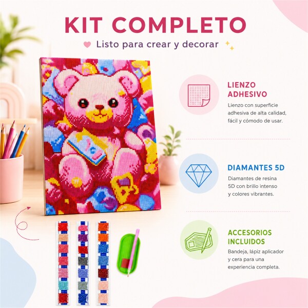 Kit de Pintura Diamante 5D Gatitos 40 x 30 cm DISENO 3
