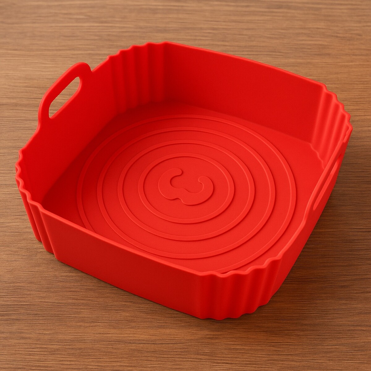 MOLDE CUADRADO DE SILICONA PARA FREIDORA 20CM - MULTICOLOR 