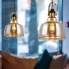 COLGANTE AMBAR 1L E27 VIDRIO Y COBRE COLGANTE AMBAR 1L E27 VIDRIO Y COBRE