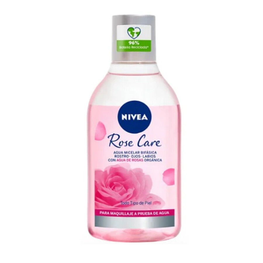 Agua Micelar Bifásica Rose Care con Agua de Rosas - Nivea Agua Micelar Bifásica Rose Care con Agua de Rosas - Nivea