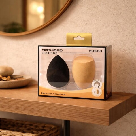 ESPONJAS DE MAQUILLAJE DE ALTA ELASTICIDAD COLECCIÓN DORADA (PACK X2) ESPONJAS DE MAQUILLAJE DE ALTA ELASTICIDAD COLECCIÓN DORADA (PACK X2)