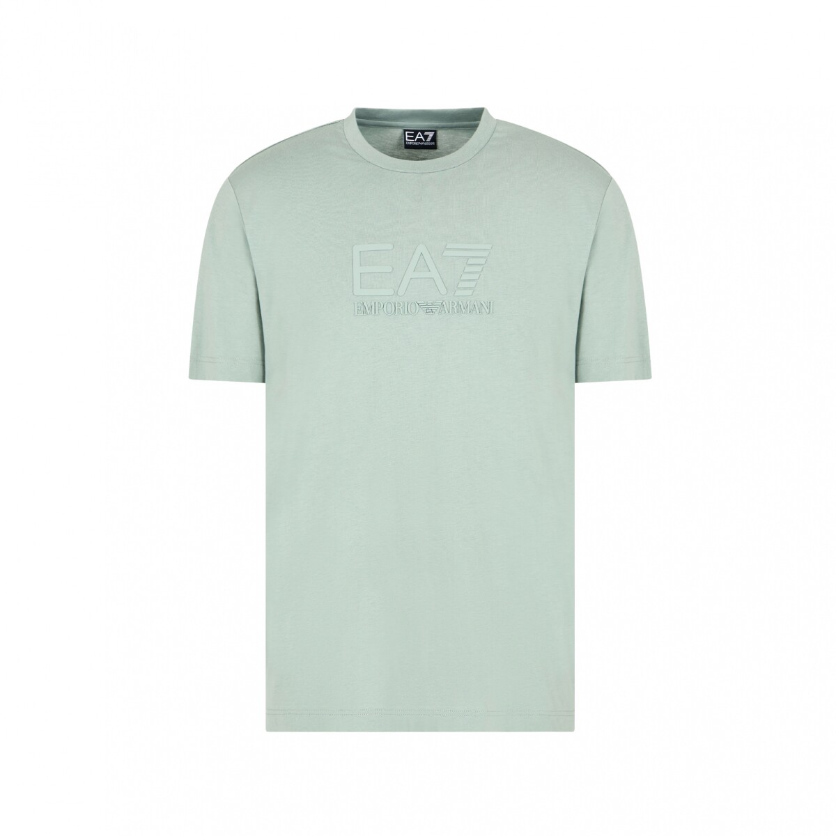 VISIBILITY COTTON CREW-NECK - EA7 EMPORIO ARMANI - Aqua 