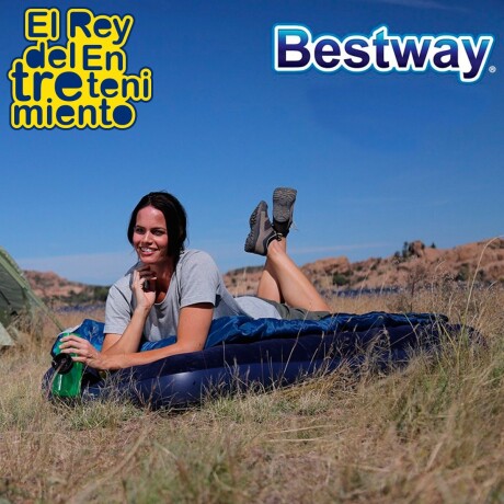 Colchón Inflable Bestway 1 Plaza Camping + Almohada Colchón Inflable Bestway 1 Plaza Camping + Almohada