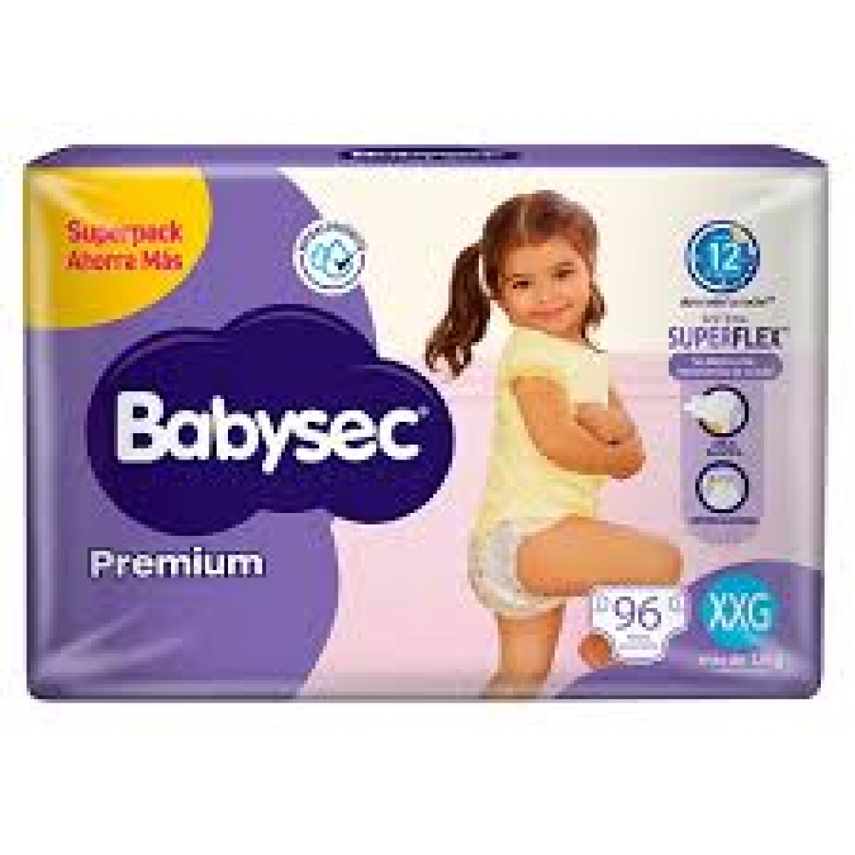 BABY SEC PAÑALES PREMIUM TALLE XXG 96 UNIDADES 
