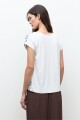 Blusa frente estampa lunares crudo