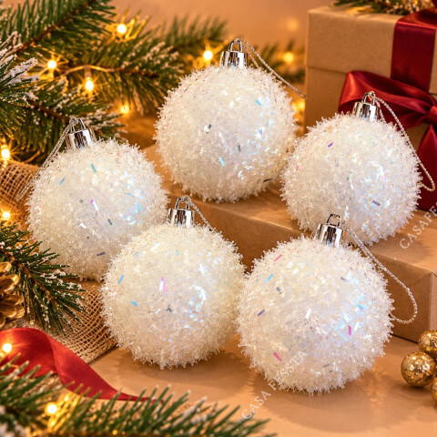 Esfera de Navidad Brillosa x6 Esfera de Navidad Brillosa x6