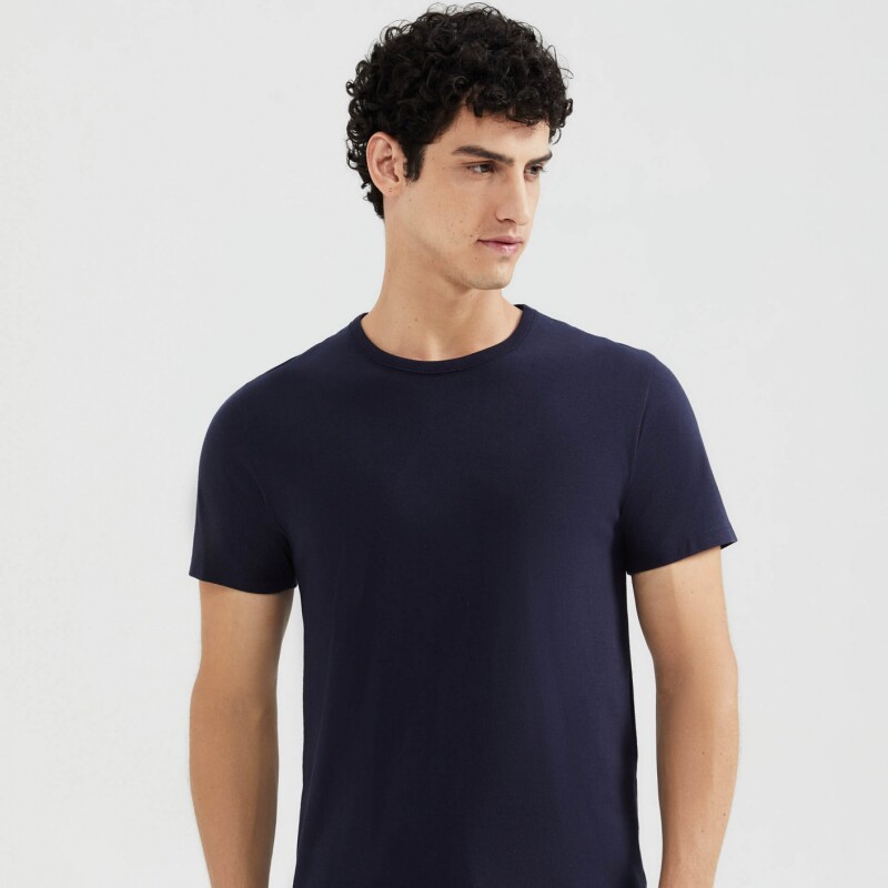 CAMISETA MM MASC AZUL ESCURO