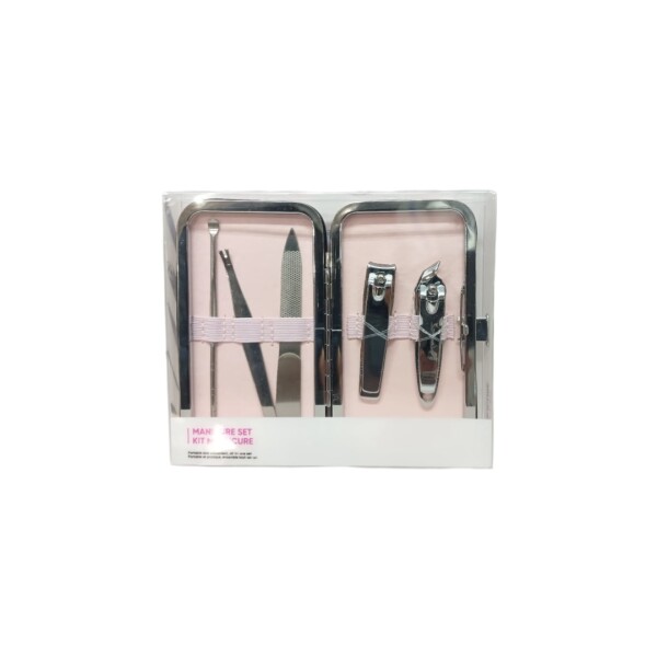 Set de manicura con estuche rosa