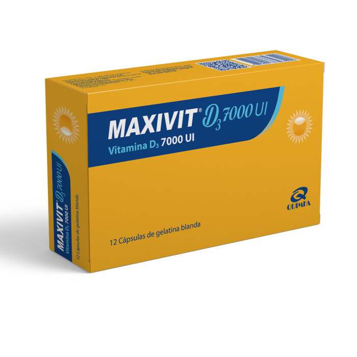 MAXIVIT D3 7000 U CJ X 12 CAPS BLANDAS única