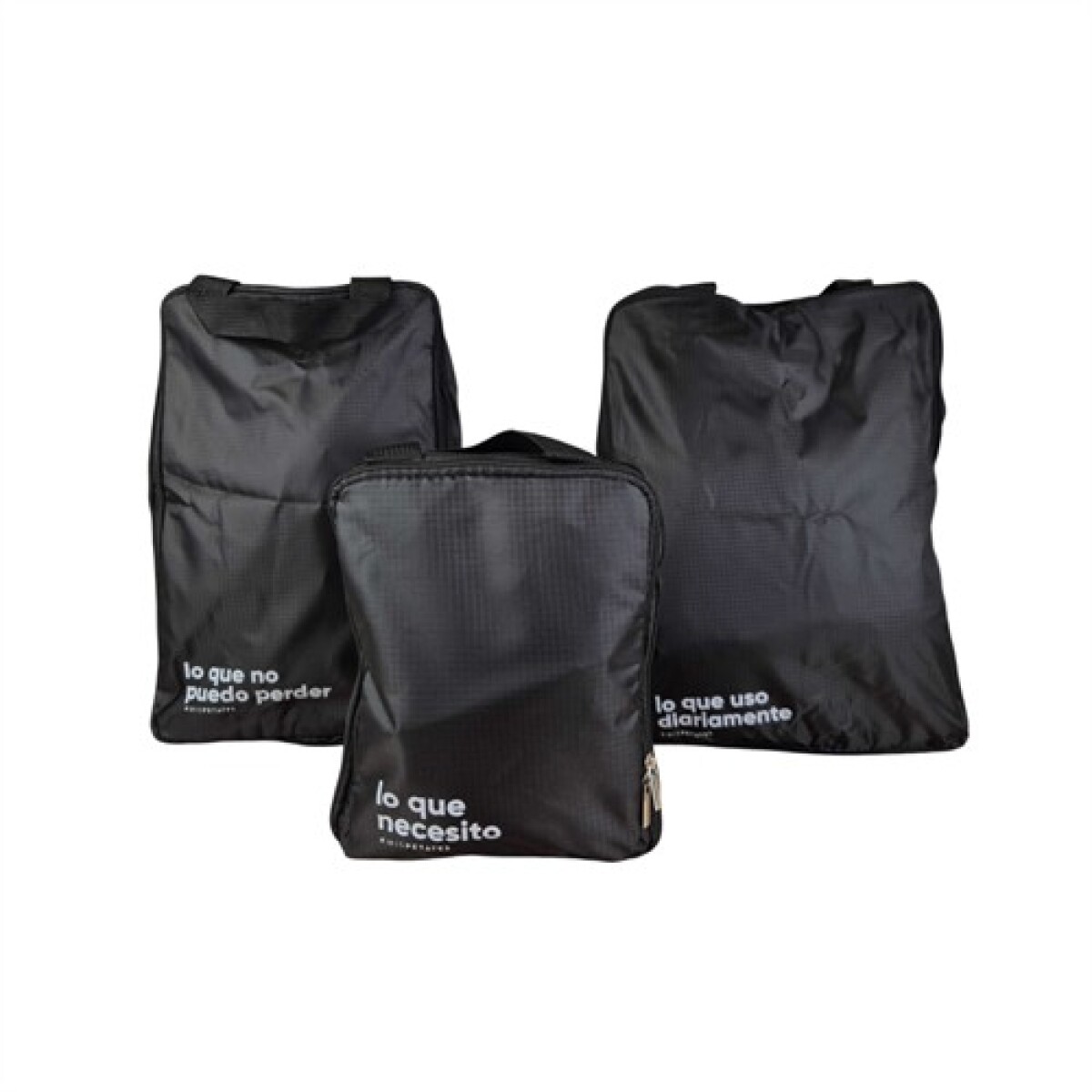 Pack de 3 organizadores de viaje con cierre compresor 