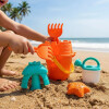 Balde Con Accesorios Para Playa NARANJA