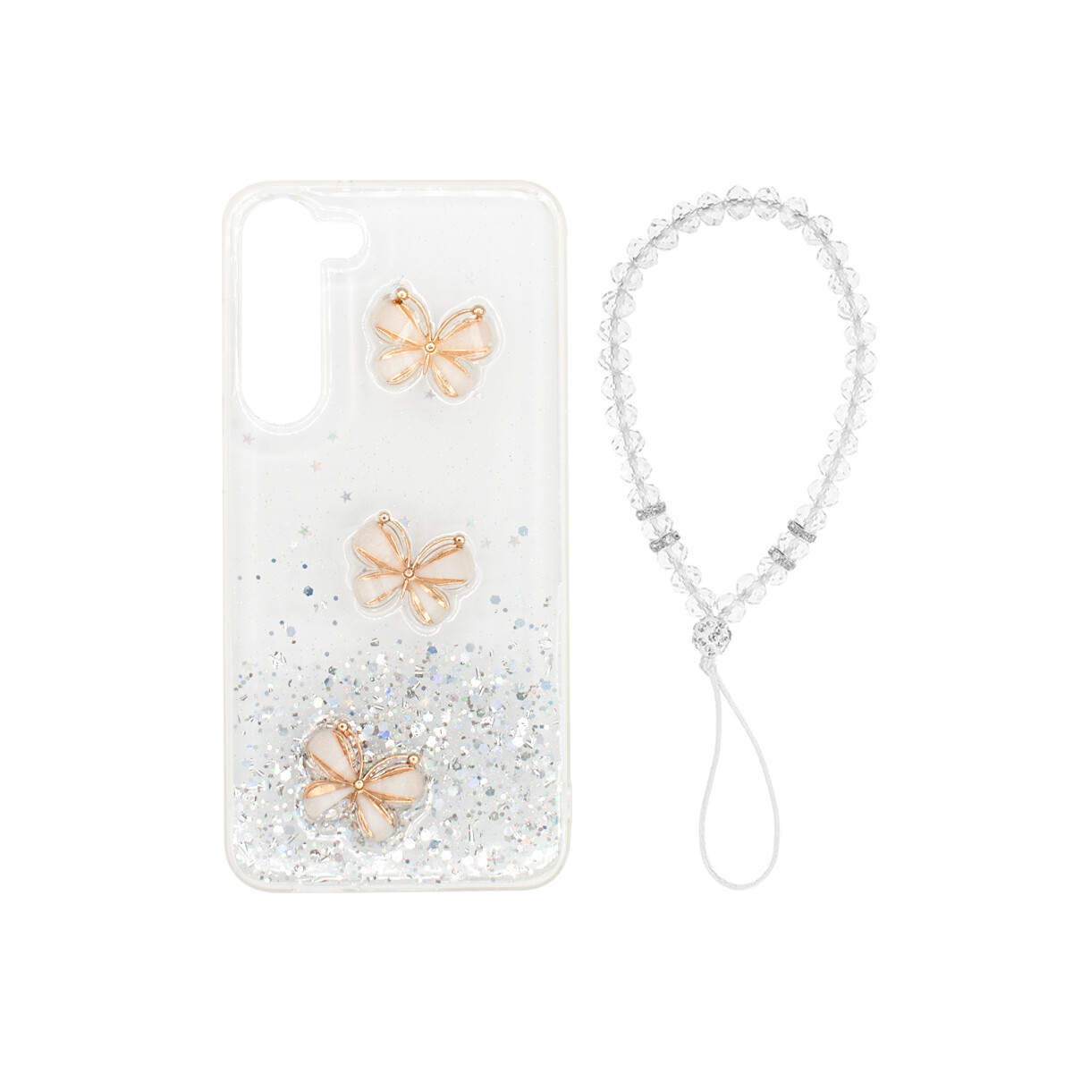 Protector para Samsung Galaxy S23FE mariposa 3D transparente 