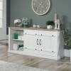 Rack para TV 70" Puertas corredizas - Sauder - Credenza Blanco