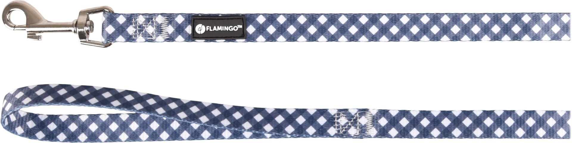 CORREA PARA PERROS FLAMINGO SALOME GRIS 1,2M 20MM 