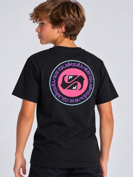 T-SHIRT QUIKSILVER 80602 NIÑO M.O NEGRO