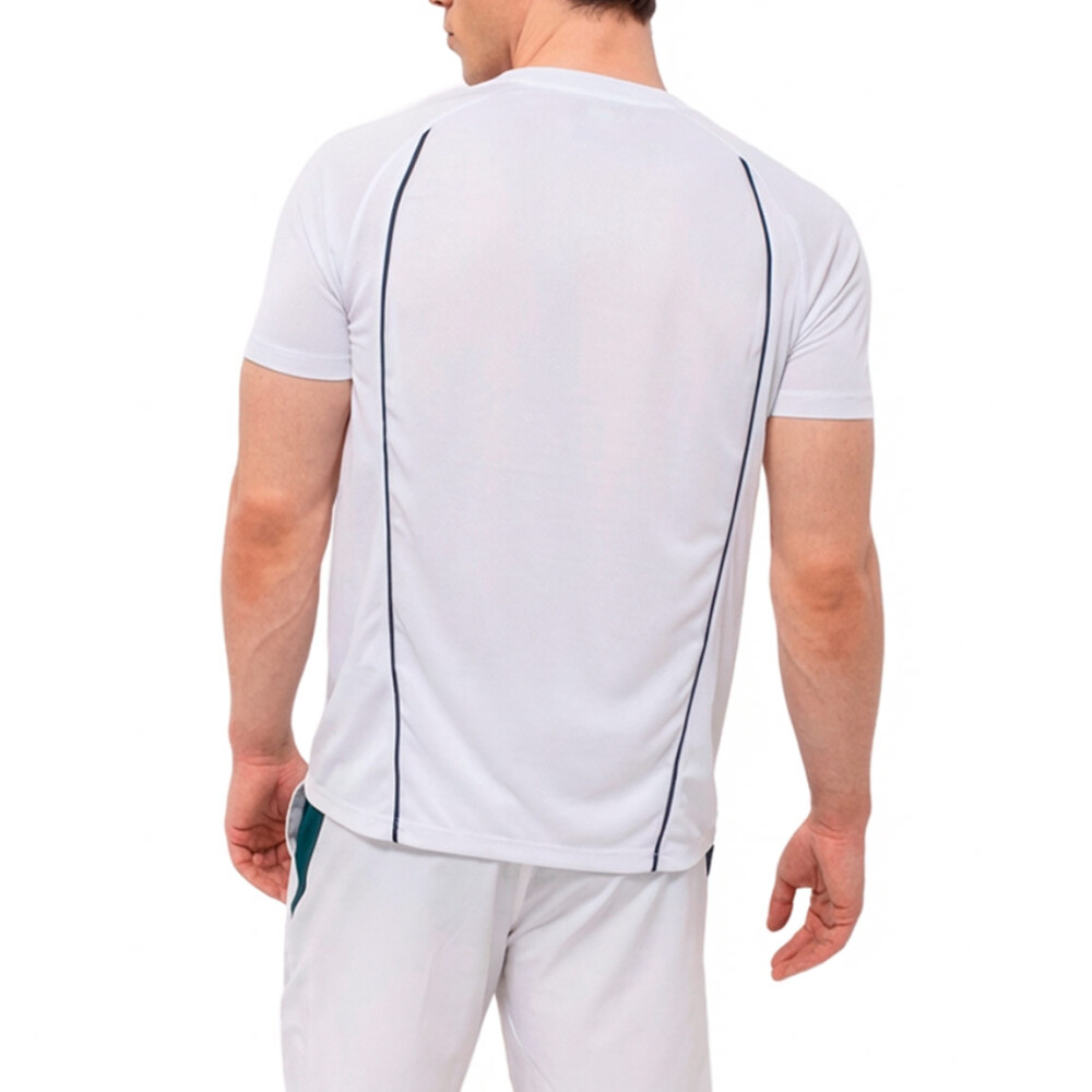 FILA Match Remera manga corta de tenis para hombre - Blanco/Marino Blanco-Marino