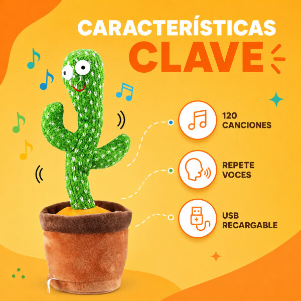 Cactus Bailarín Tuna Música 120 Canciones Repite Voces Usb Cactus Bailarín Tuna Música 120 Canciones Repite Voces Usb