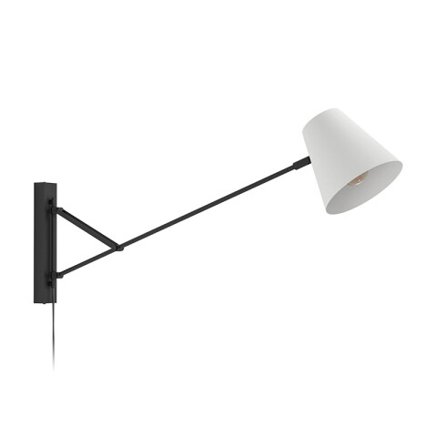 Lámpara de pared E27 brazo de acero móvil +campana EG6120