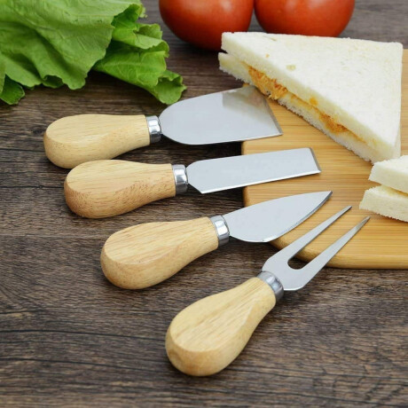 Cuchillos para Quesos Set 5 Piezas Madera Ibili Cuchillos para Quesos Set 5 Piezas Madera Ibili