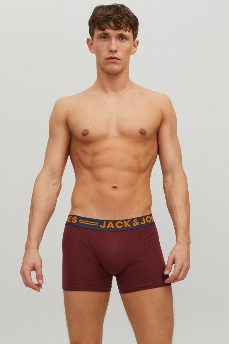 BOXER 3 PACK LICHFIELD Burgundy