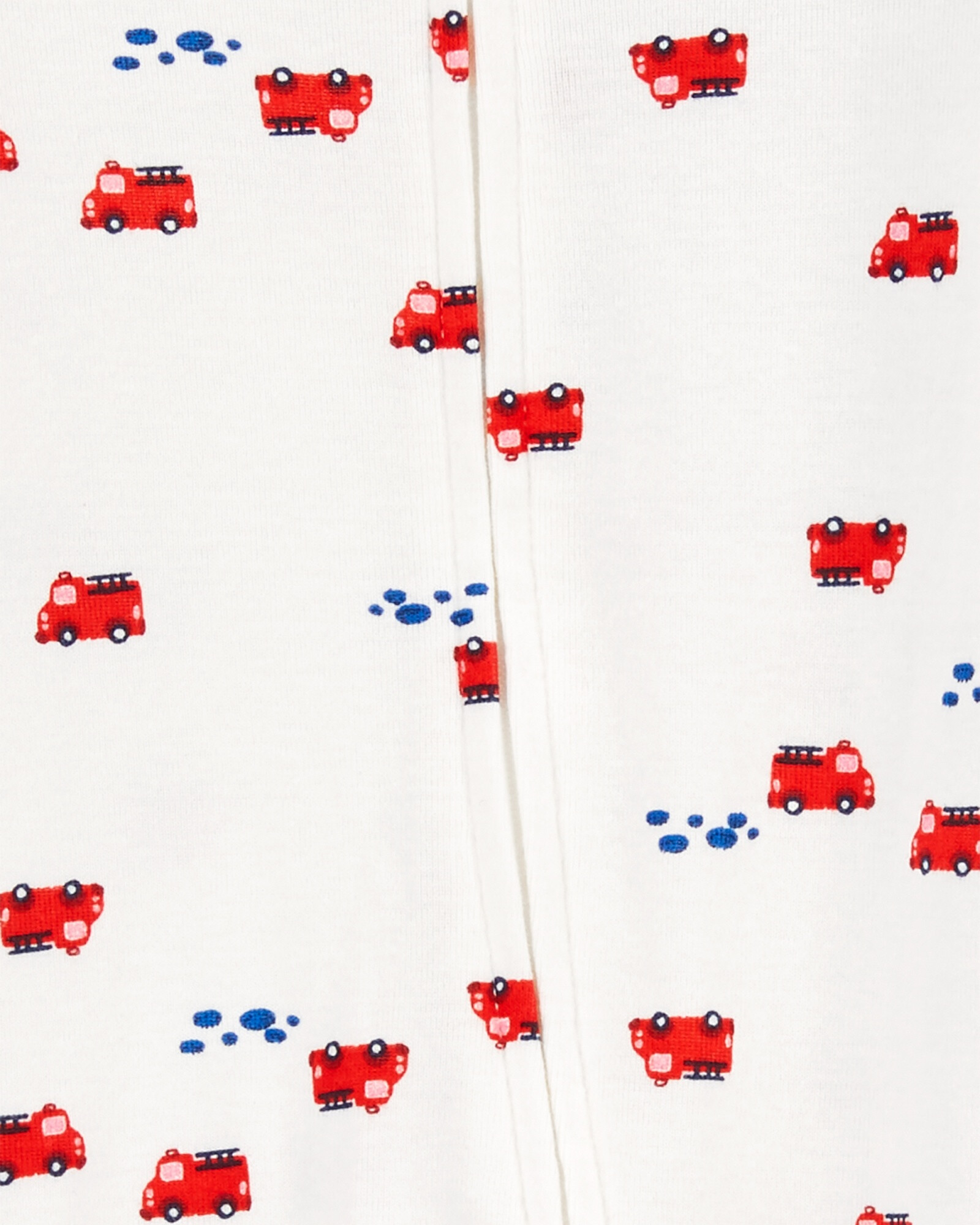 Pack dos pijamas una pieza de algodón, con pie, diseño bombero Pack dos pijamas una pieza de algodón, con pie, diseño bombero