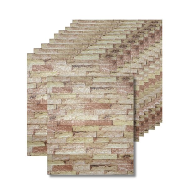 REVESTIMIENTO AUTO ADHESIVO 3D 70 X 77 CM X 3 MM - PIEDRA FC78 X 10 REVESTIMIENTO AUTO ADHESIVO 3D 70 X 77 CM X 3 MM - PIEDRA FC78 X 10