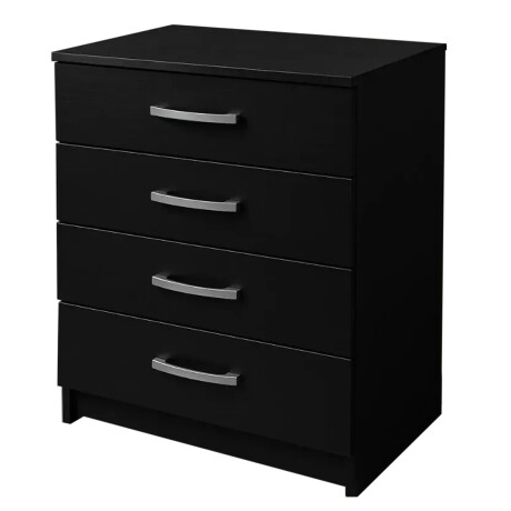 CÓMODA CAJONERA GUARDARROPA 4 CAJONES NEGRO