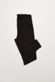 Calza de algodón cintura alta Negro