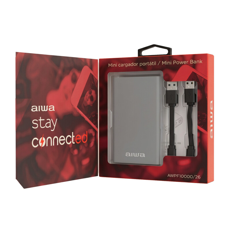 Cargador Portátil AIWA Carga Rápida 3.0 10000mAh con Soporte PD20W USB-C | AW-PF10000-26 Cargador Portátil AIWA Carga Rápida 3.0 10000mAh con Soporte PD20W USB-C | AW-PF10000-26