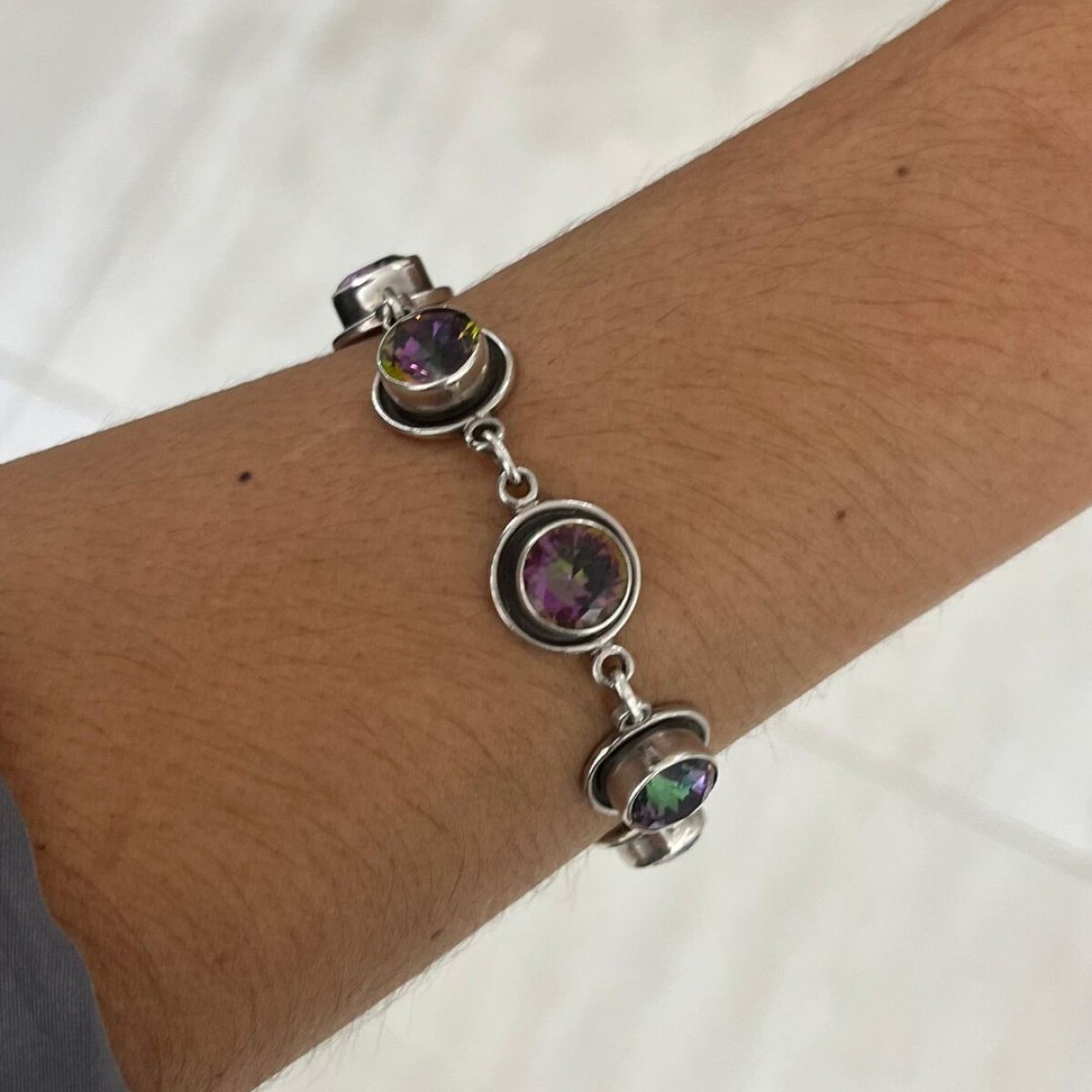 Pulsera Topacio Mistico - Plata 925 