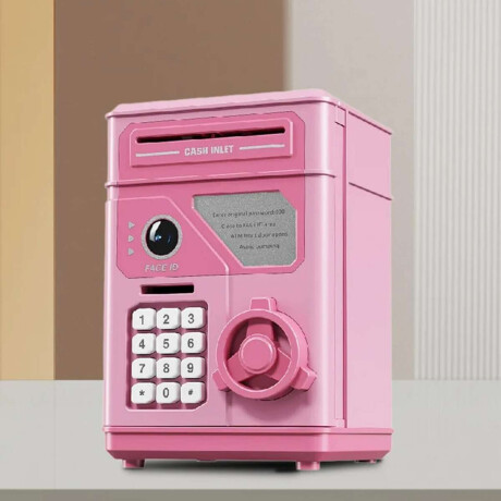 Alcancia Caja Fuerte Infantil con Sonido y Luces Rosado