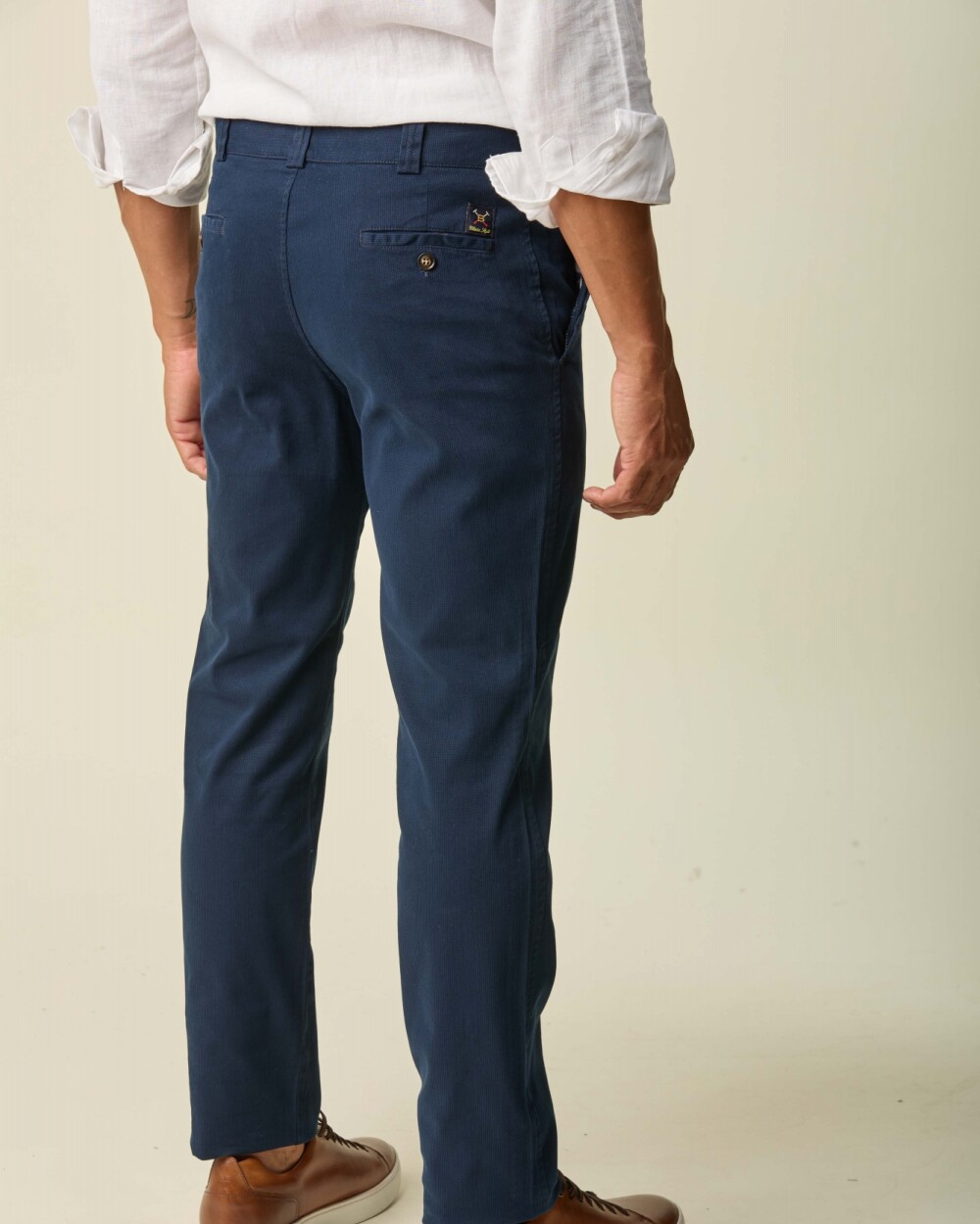 Pantalón Sport Algodón/ Spandex Tramado Azul