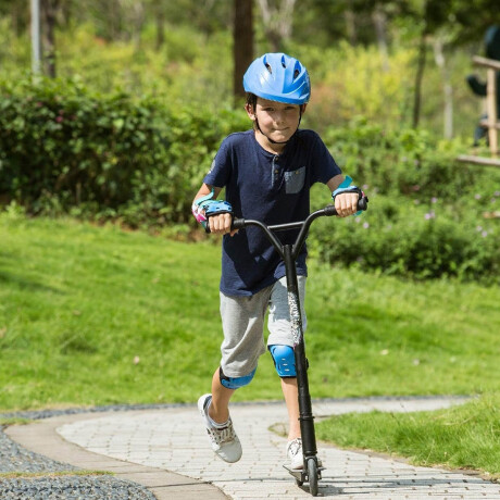 Monopatín Scooter Freestyle Acrobático Reforzado PU Azul