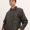 Campera Worn Biker Marron