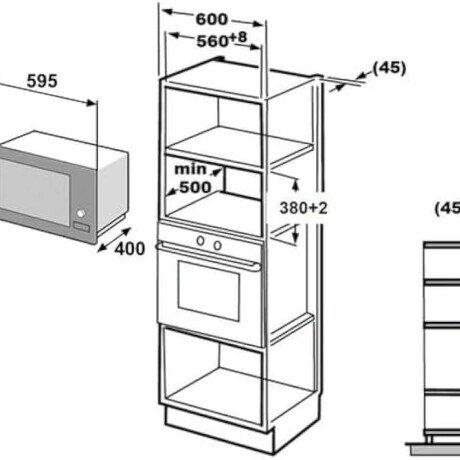 Microondas con Grill de Empotrar de 25 lts Beko BMGB 25333 X Microondas con Grill de Empotrar de 25 lts Beko BMGB 25333 X