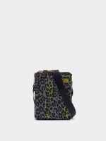 Bolso Bandolera Estampado Leopardo De Nylon multicolor