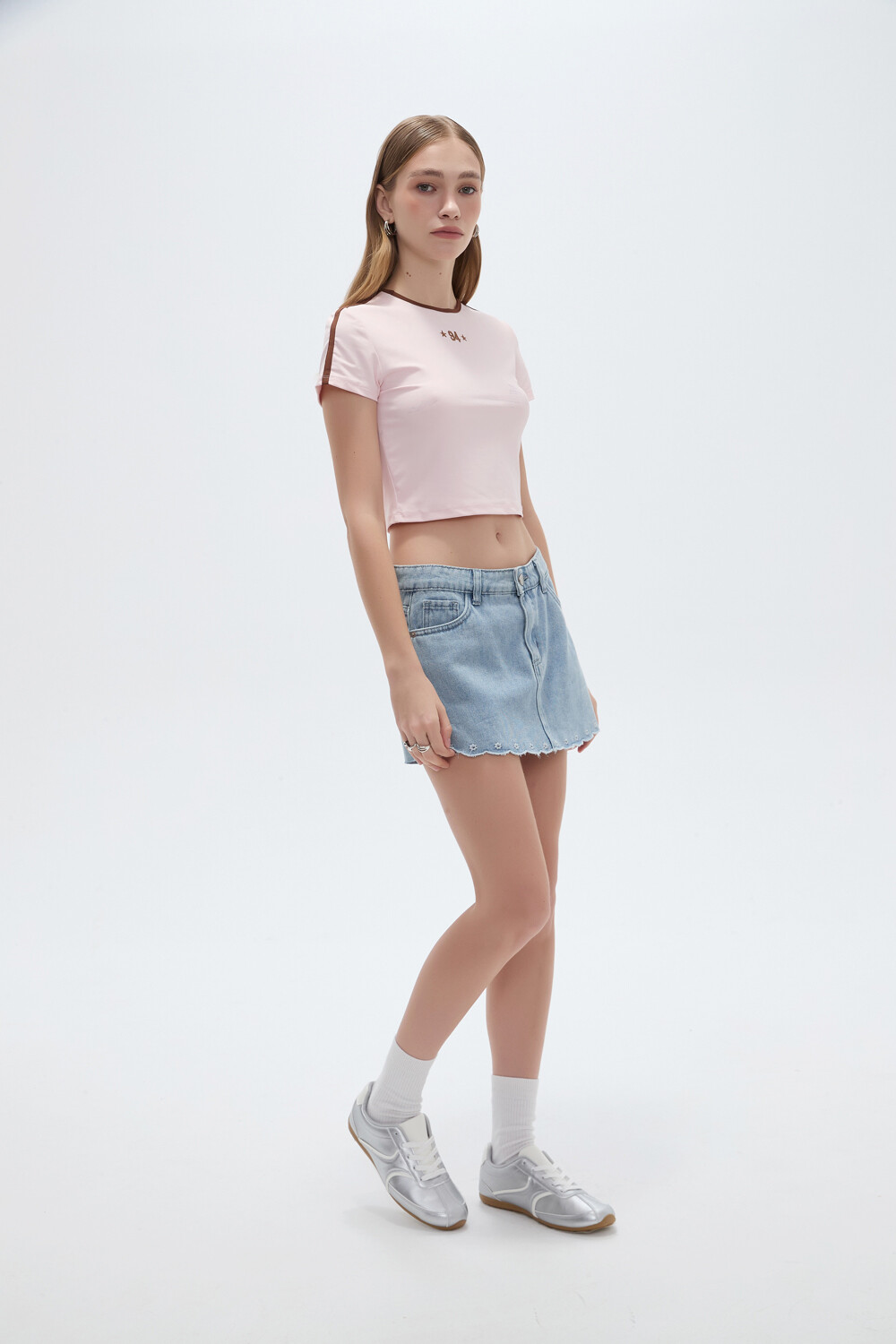Short Pollera Vaskar Celeste