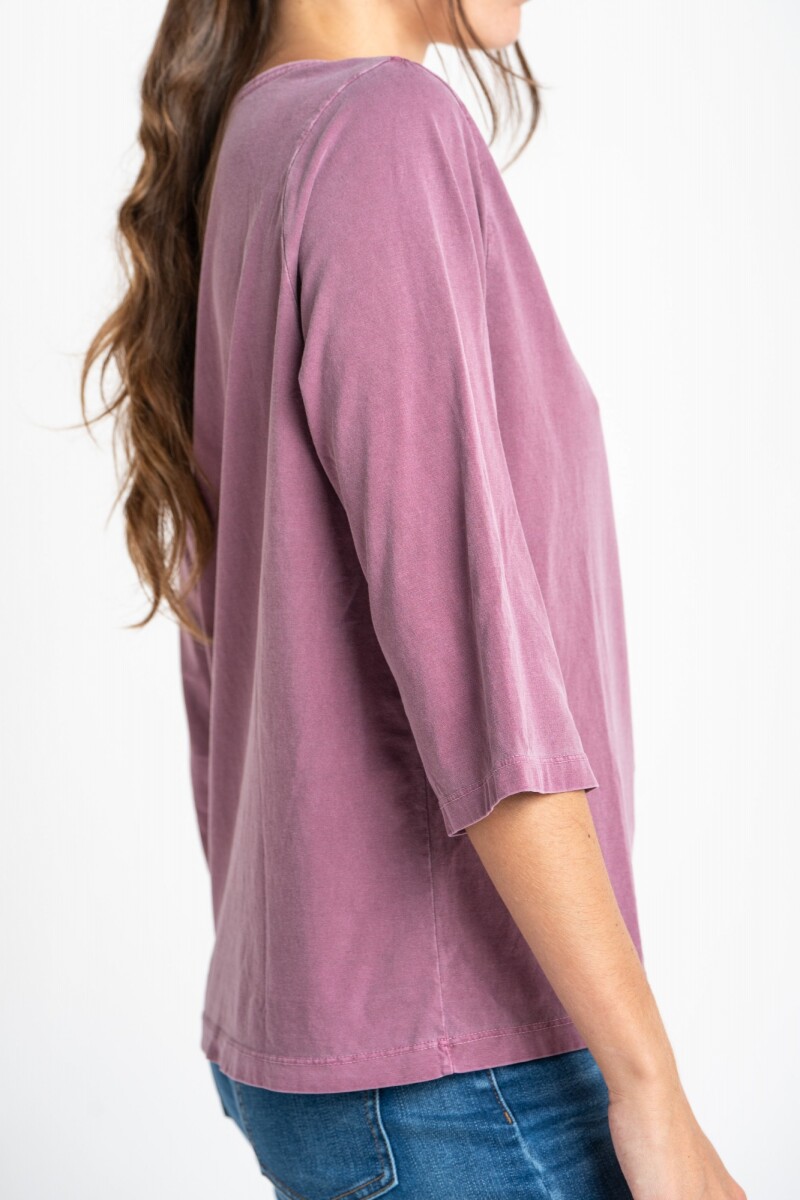 Remera Lavada Bordeaux