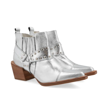 BOTA CUERO JULIETTE PLATEADO