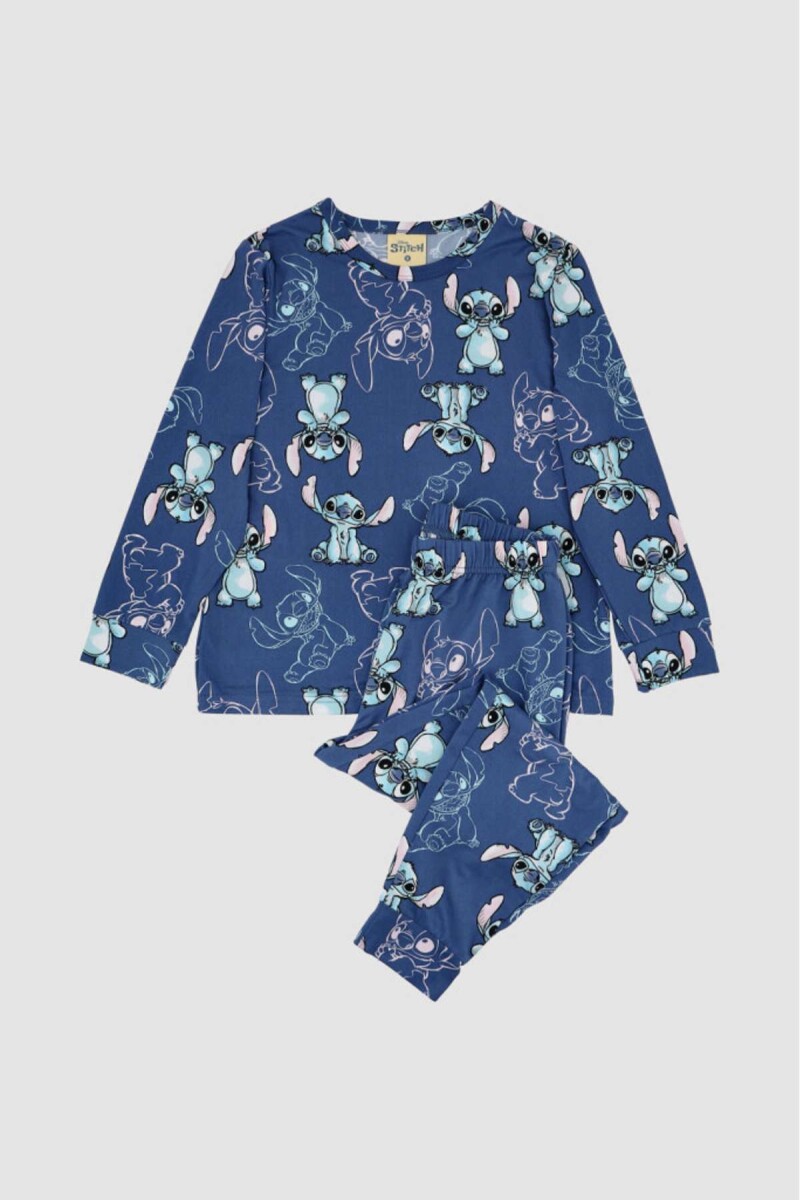 Pijama stitch peach - Azul 