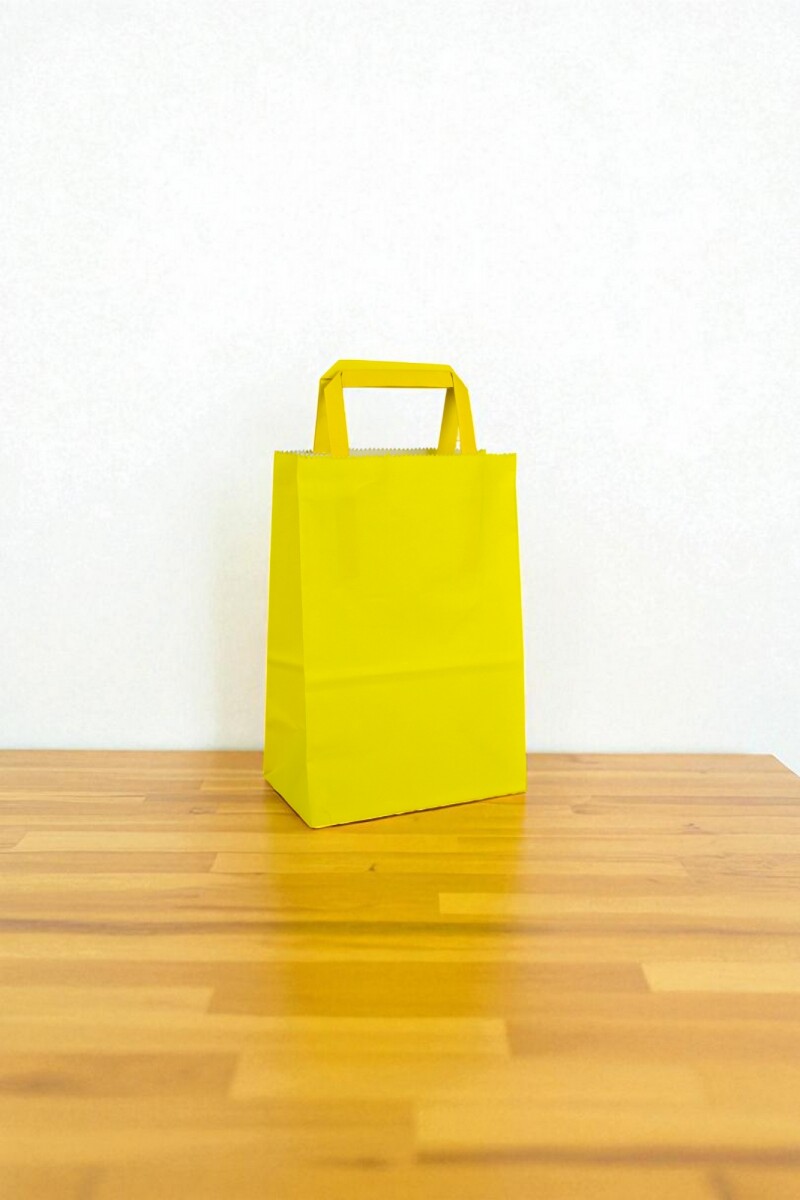 Bolsa lisa acuario 14x08x20 cm - AMARILLO 