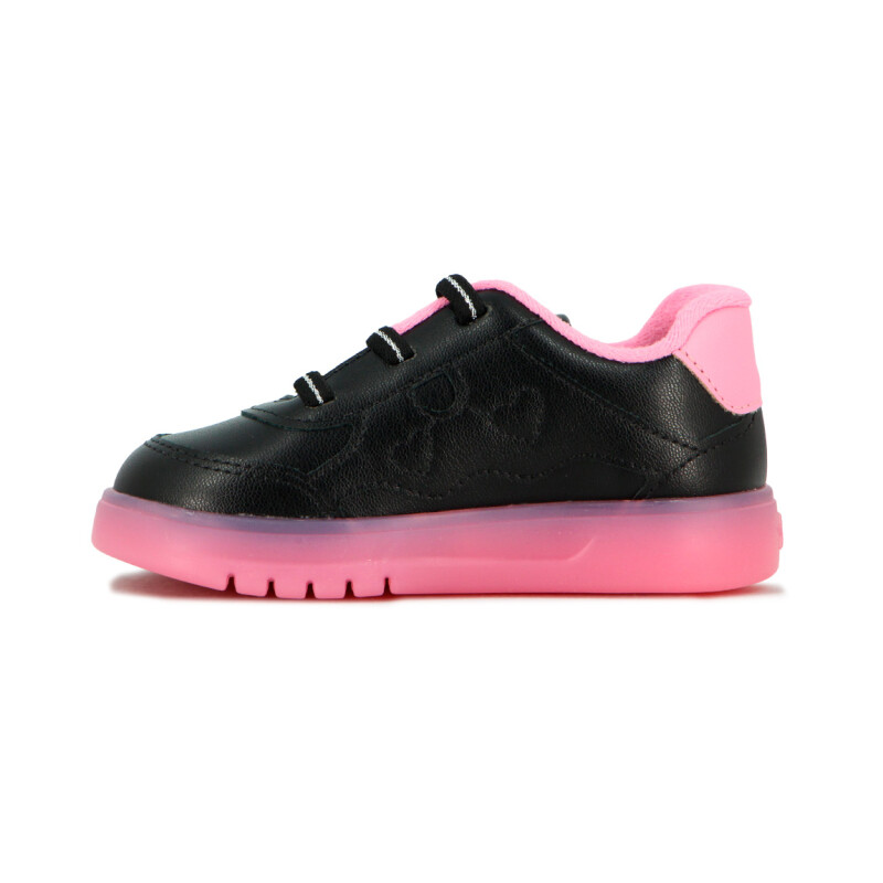 Molekinha Zapato Casual Infantil C/luces Negro-rosa Claro