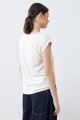 Blusa frente fantasía beige