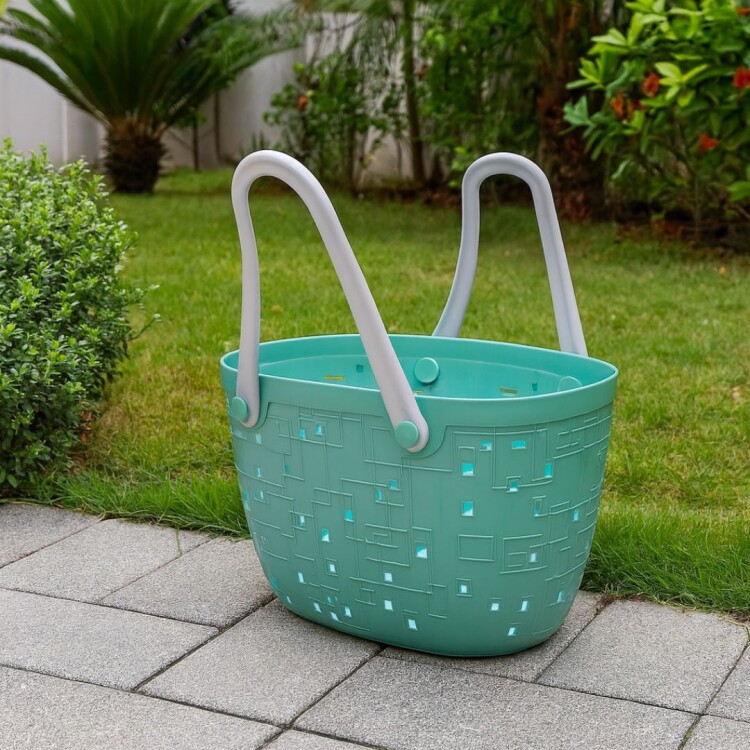 CESTO CANASTO TIPO BOLSA CON ASA 33X15X19CM CESTO CANASTO TIPO BOLSA CON ASA 33X15X19CM