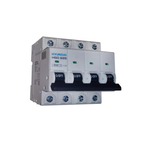 Llave térmica HGD63S din 4P 32A 4,5kA HY1432S