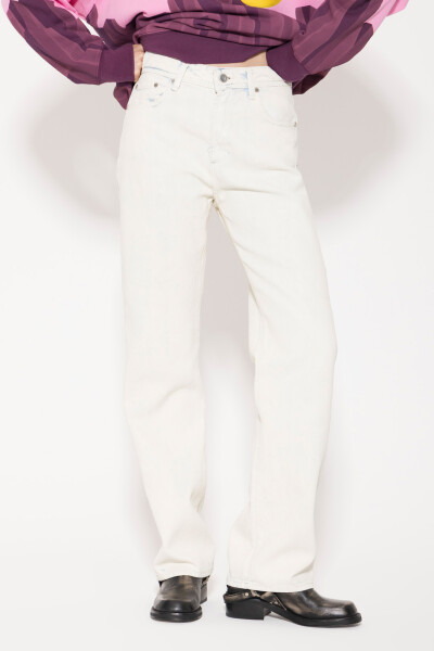 JEANS STRAIGHT COATED Blanco