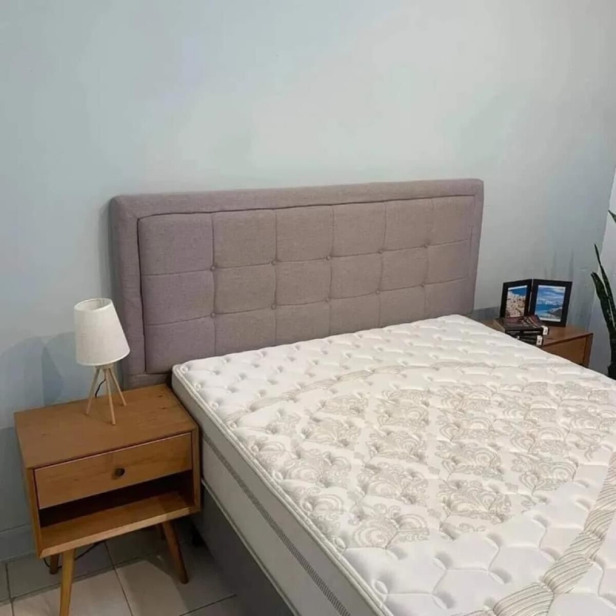 Respaldo Veneza Tela 1.60 Rustico Tostado 