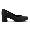 Modare Zapato De Dama Napa Taco Cuadrado Bajo P/ Redonda Negro