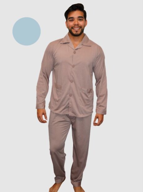 Pijama de Hombre Liso Celeste